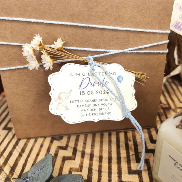 Candela artigianale PROFUMATA BATTESIMO